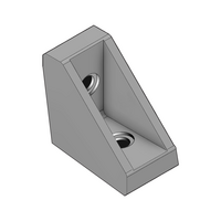 MODULAR SOLUTIONS ALUMINUM GUSSET<BR>18.5MM X 45MM ANGLE W/HARDWARE